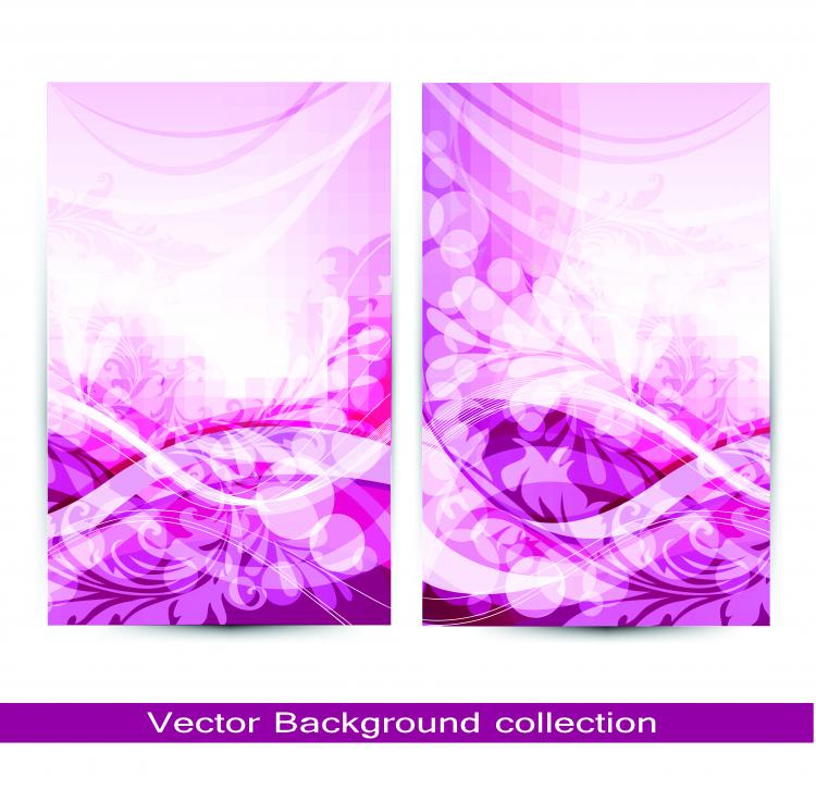 free vector Gorgeous pattern card 01 vector